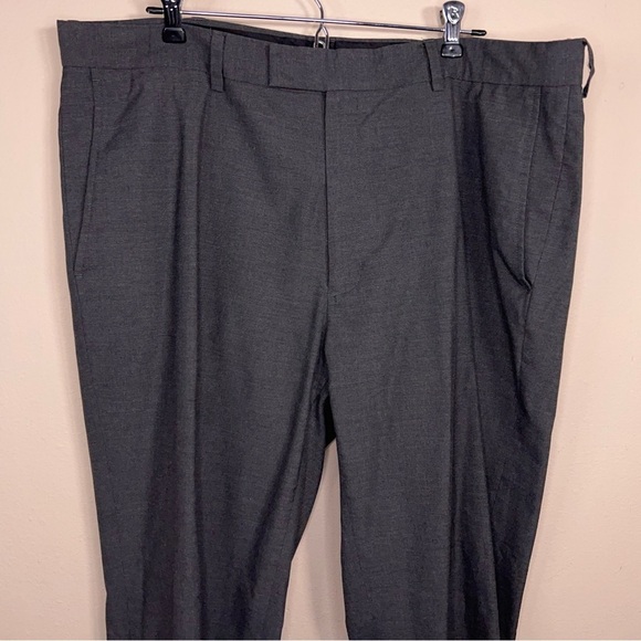 Size 40x29.5 Haggar Dark Grey Houndstooth Dress Pants Trousers Classic Academia - Picture 7 of 12